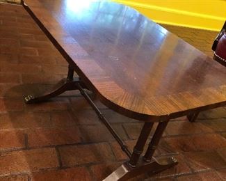 Henredon Coffee table with brass claw feet