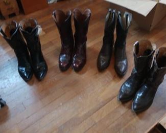 Nice Cowboy boots, Justin, Acme, Dan Post, One pair is Grey Eel.