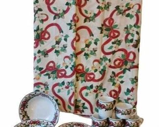Christmas Place Setting Table Cloth