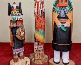 Corn Maiden Turtle Maiden And Shalako Kachinas