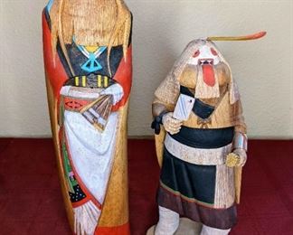 Frank Honahnie Jr Cold Bringing Maiden And Longhair Kachinas