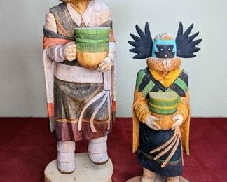 Frank Honahnie Jr Crow Maiden And Crow Mother Kachinas