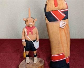 Frank Honahnie Jr Mudhead And Heoto Mana Kachinas