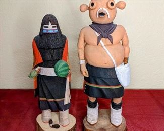 Frank Honahnie Jr Mudhead And White Corn Kachinas