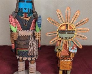 Lawrence Charley Blue Corn Maiden And Sun Kachinas