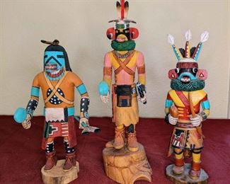 Three Horn Lizard And Mountain Lion Kachinas