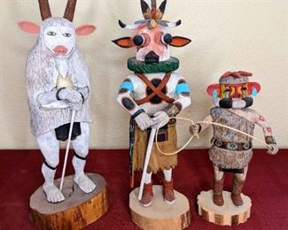 Tino Youvella Billy Goat Yellow HeHeya And Cow Kachinas