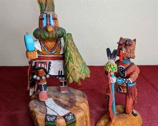 Tobacco Flower And Wolf Kachinas