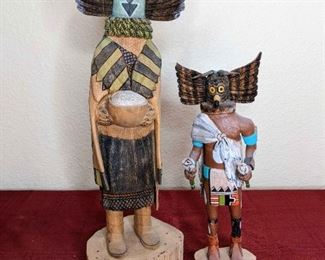 Wayland Namingha Crow Mother And Owl Kachinas