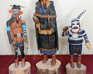 Wayland Namingha Warrior Maiden LeftHanded And Clown Kachinas