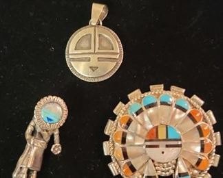 Hopi & Zuni Pendants