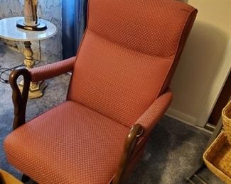 fabric covered rocking chair