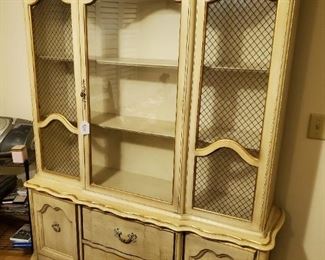 French provincial china hutch