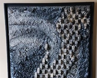 Original mixed media art paper by Lederer