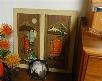 1960s mosaic Harbor scene