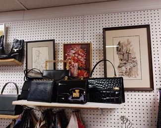 Vintage alligator handbags purses