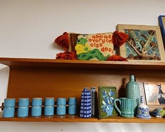 1960 's teal spice rack