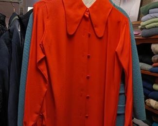 Vintage women's clothing with big collars