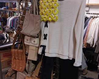 Funky retro clothing purses and shoes