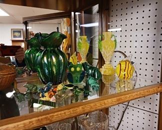 Handmade art glass pieces
