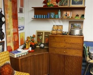 1960s teak or walnut furniture