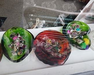 Vintage glass ashtrays