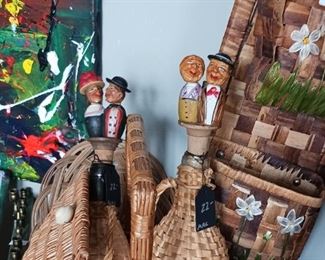 Kissing carved cork Bar bottle stoppers figural