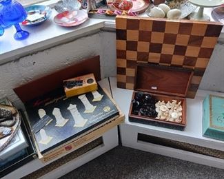 Two chess sets