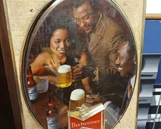 Vintage Budweiser beer sign
