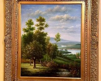 Landscape Oil Painting, Unsigned