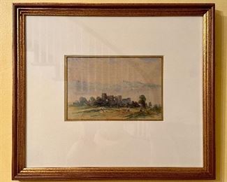 "Bridge over the Arno, Outskirts of Florence & Cloudscape" Watercolor by Truman Seymour: (September 24, 1824 – October 30, 1891) He was a career soldier and an accomplished painter. He served in the Union Army during the American Civil War, rising to the rank of major general. He was present at the Battle of Fort Sumter. He commanded the Union troops at the Battle of Olustee, the only major Civil War battle fought in Florida.