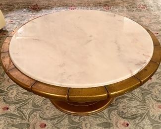 Marble Top Pedestal Coffee Table