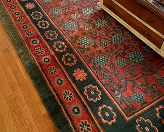 Wool Rug, super soft! (blue, red) - approx. 8' x 10'