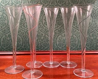 Artglass Champagne Glasses