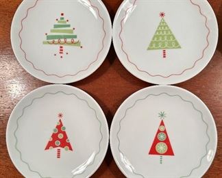 Crate & Barrel Xmas Tree Plates