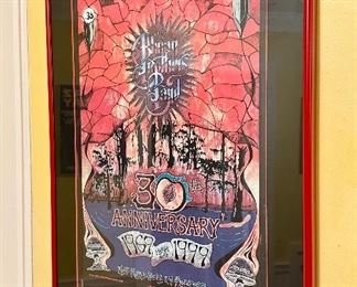Framed Allman Brothers Band Poster