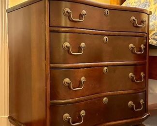 Four Drawer Nightstand with Bun Feet