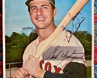 Autographed Carl Yastrzemski 1969 Team Issued Photograph