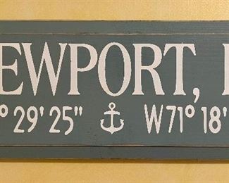 Hand Painted Newport Sign