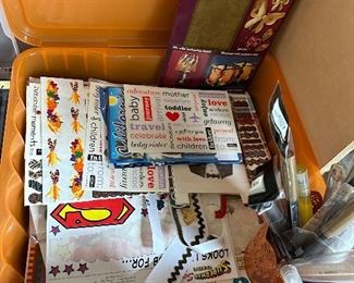 CRAFTS!!  All scrapbooking and other stamps and punches.  100% of The sale of all the crafting items goes to a donation to the Kidney Foundation.  