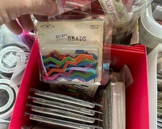 CRAFTS!!  All scrapbooking and other stamps and punches.  100% of The sale of all the crafting items goes to a donation to the Kidney Foundation.  