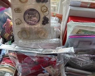 CRAFTS!!  All scrapbooking and other stamps and punches.  100% of The sale of all the crafting items goes to a donation to the Kidney Foundation.  