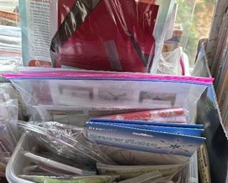 CRAFTS!!  All scrapbooking and other stamps and punches.  100% of The sale of all the crafting items goes to a donation to the Kidney Foundation.  