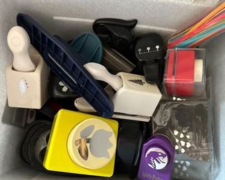 CRAFTS!!  All scrapbooking and other stamps and punches.  100% of The sale of all the crafting items goes to a donation to the Kidney Foundation.  