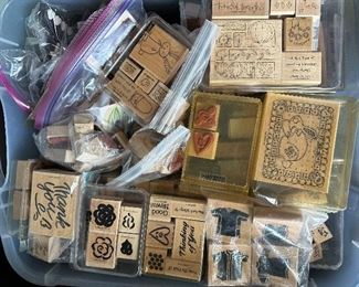 CRAFTS!!  All scrapbooking and other stamps and punches.  100% of The sale of all the crafting items goes to a donation to the Kidney Foundation.  