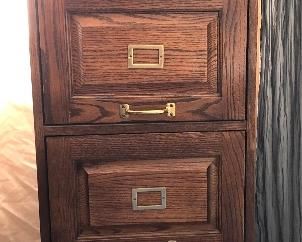 Oak file cabinet 