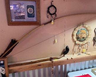 Old bow and rabbit whacker 