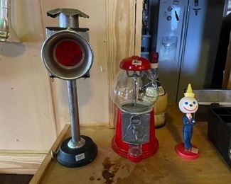 Gumball machine and decor 