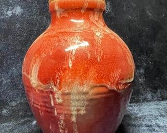 Beautiful Red Vase With Lid