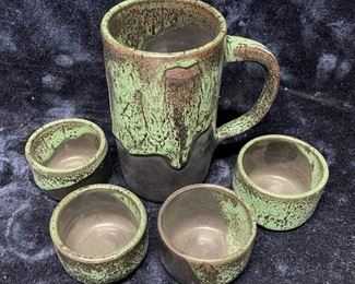 Gorgeous Art Pottery Cup Set